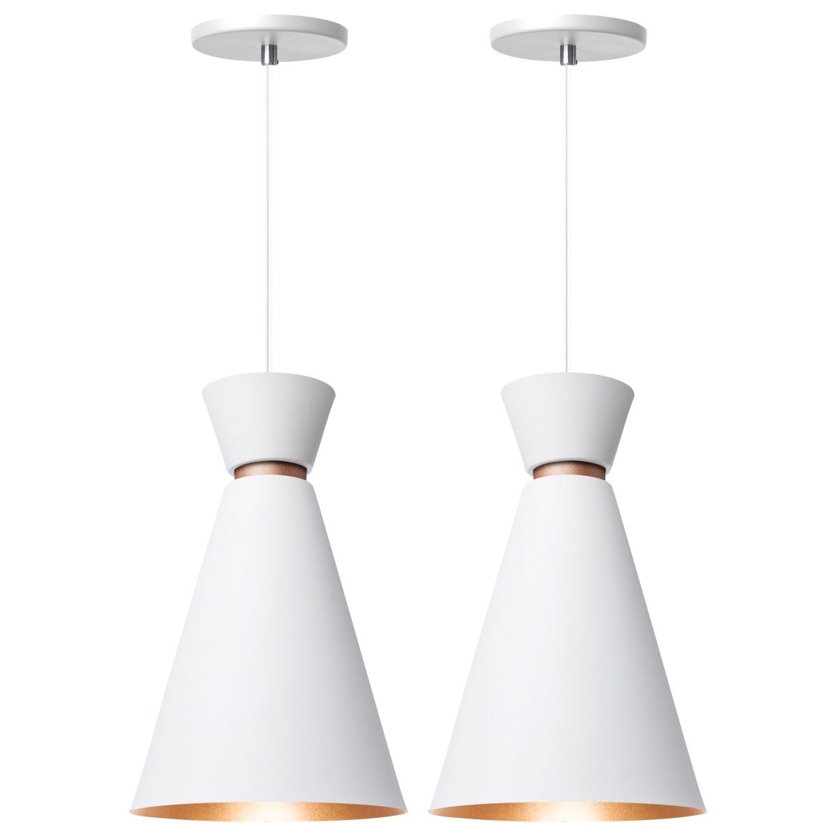 Pendente Lustre Luminária Pequim 30cm Branco