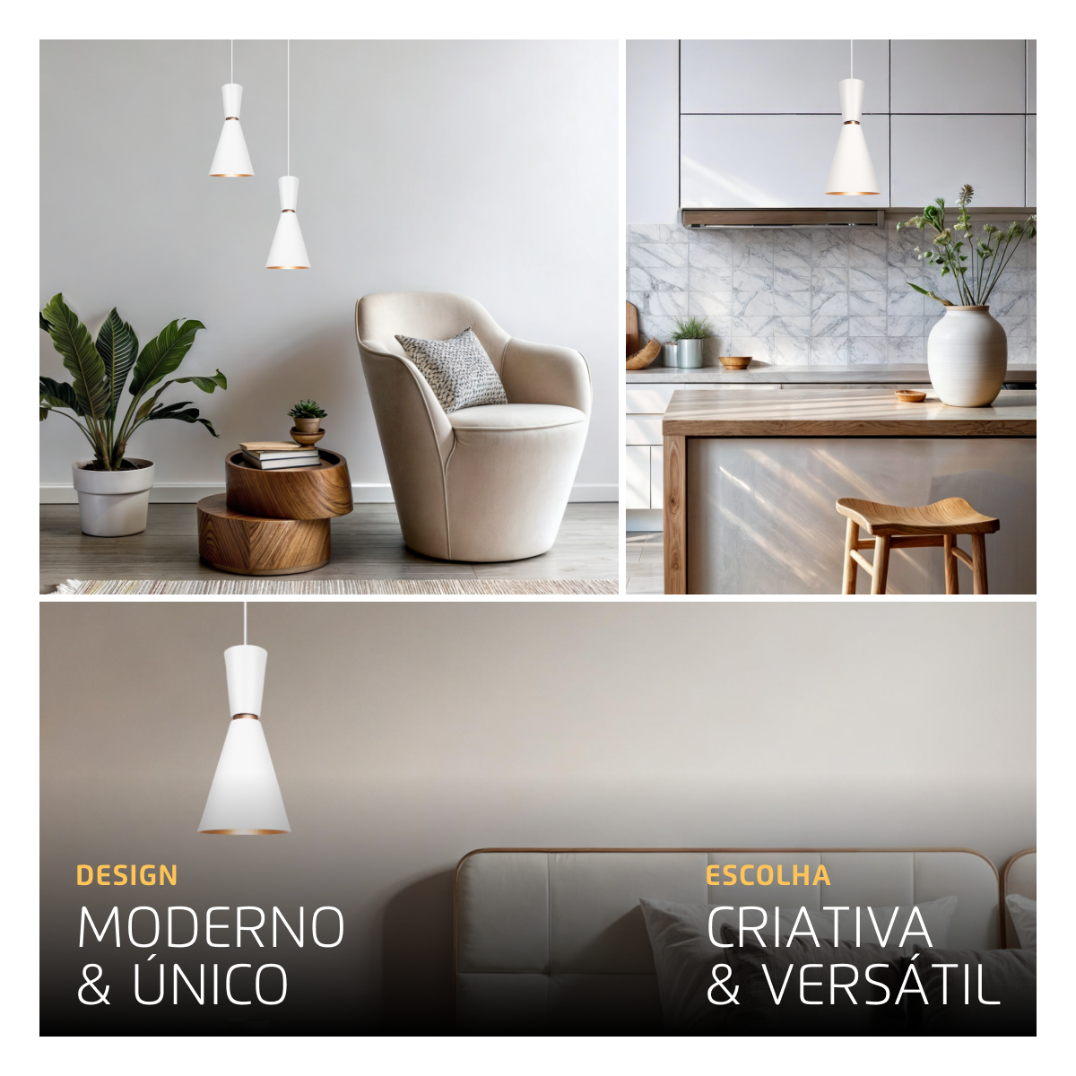 Pendente Lustre Luminária Moscou Branco