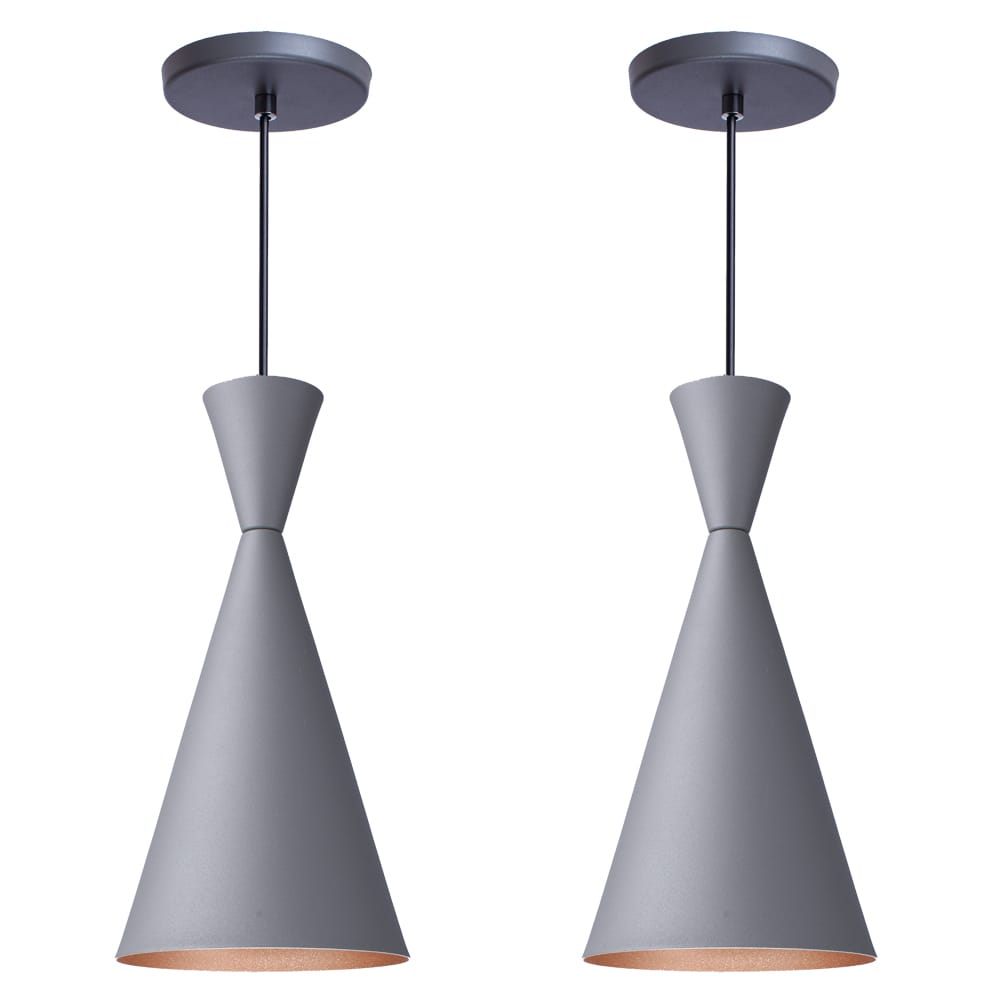 Pendente Lustre Luminária Canadá Cinza