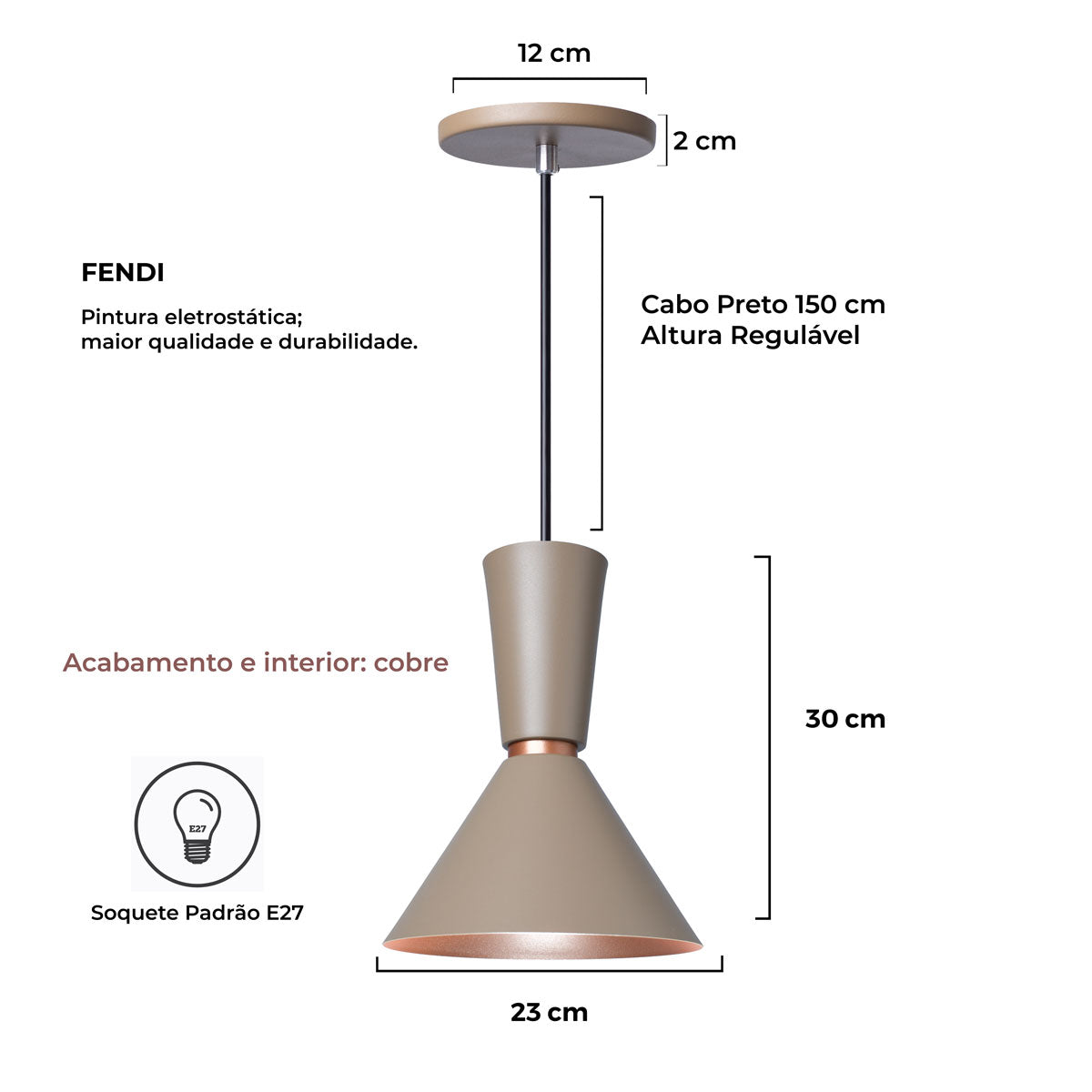 Kit 3 Pendente Lustre Luminária Pequim Berlin Rio