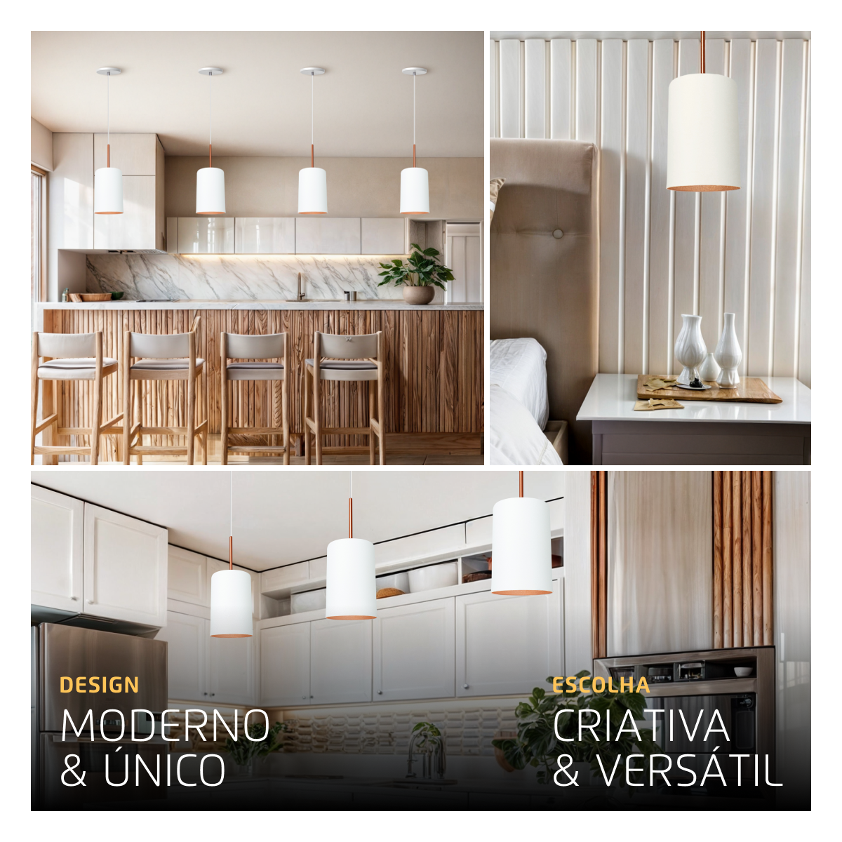 Pendente Lustre Luminária Veneza Branco