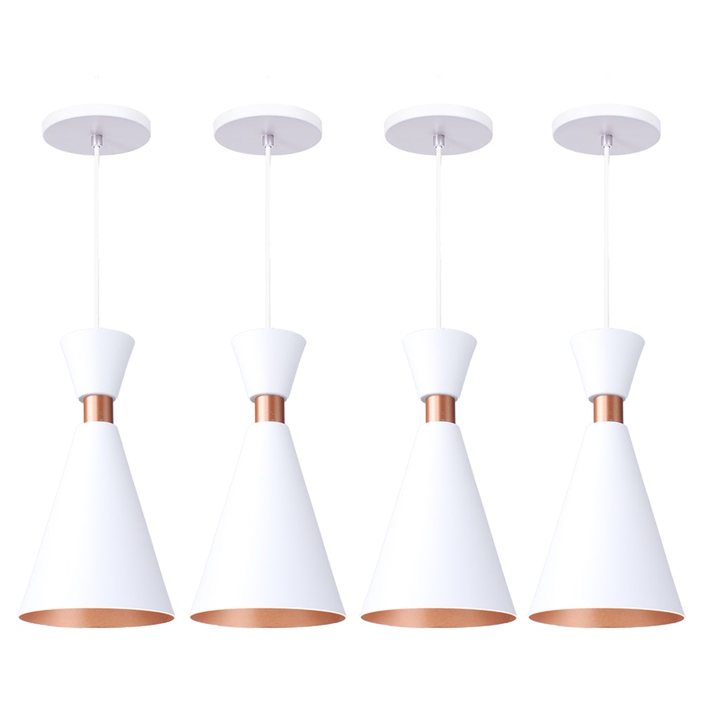 Pendente Lustre Luminária Mini Pequim 24cm Branco