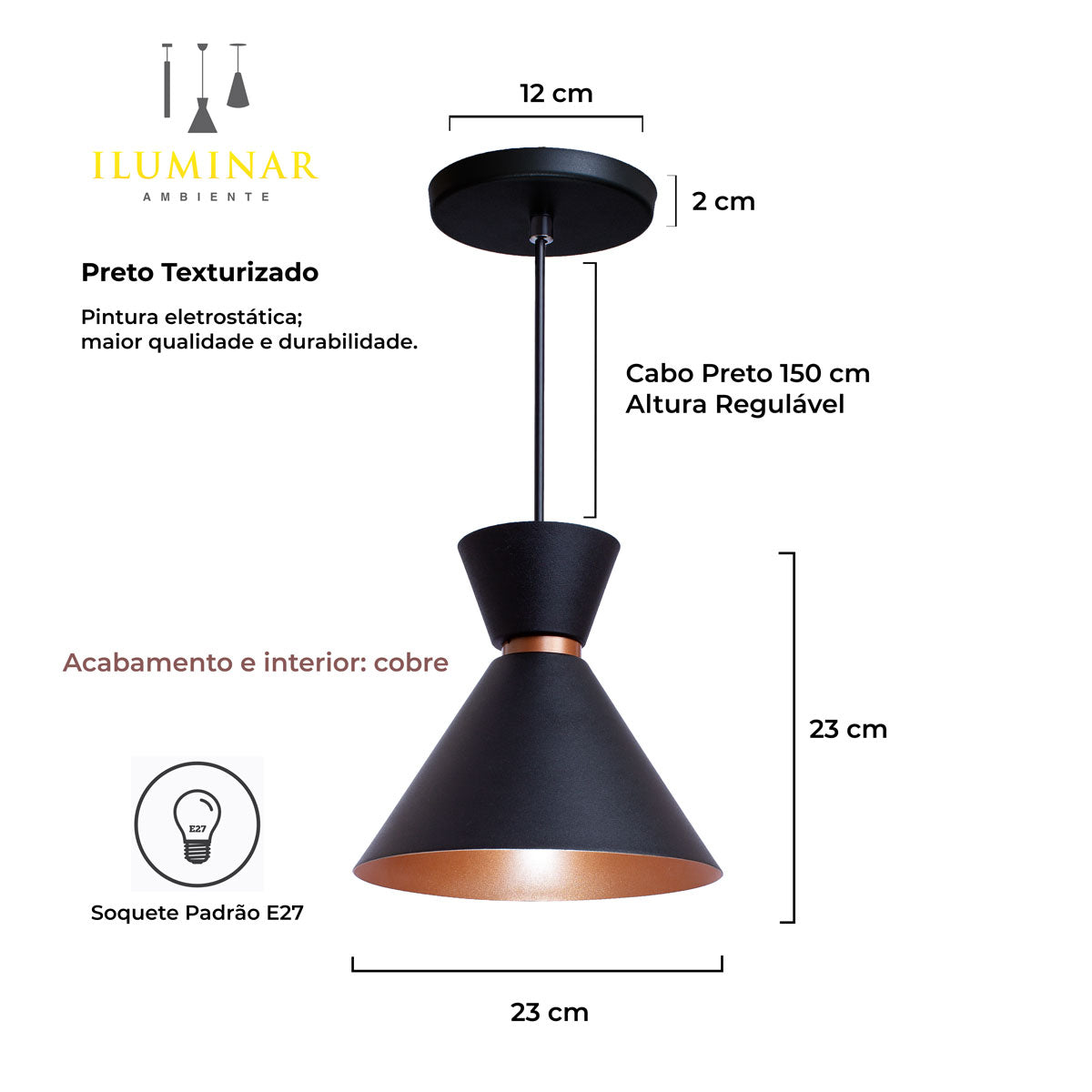 Kit 3 Pendente Lustre Luminária Pequim Berlin Rio