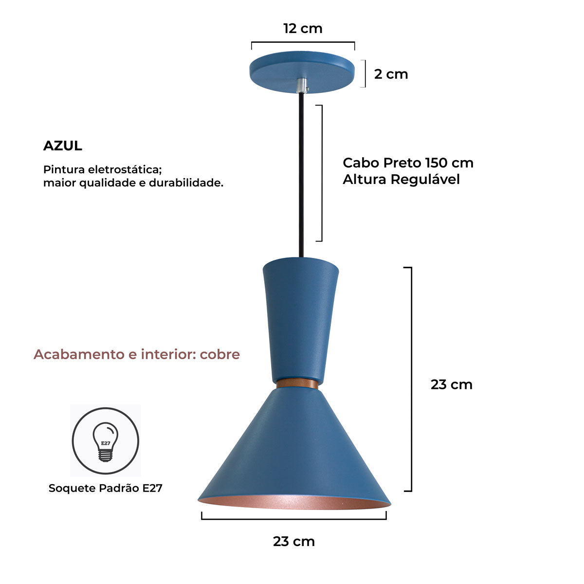 Kit 3 Pendente Lustre Luminária Pequim Berlin Rio