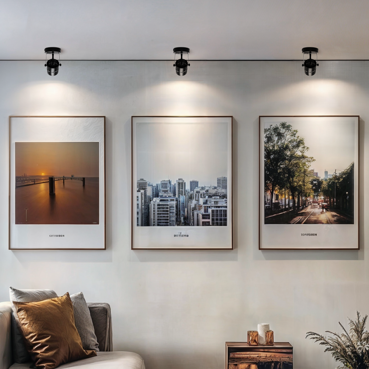 Spot Sobrepor MR16 GU10 Redondo Preto Direcionável