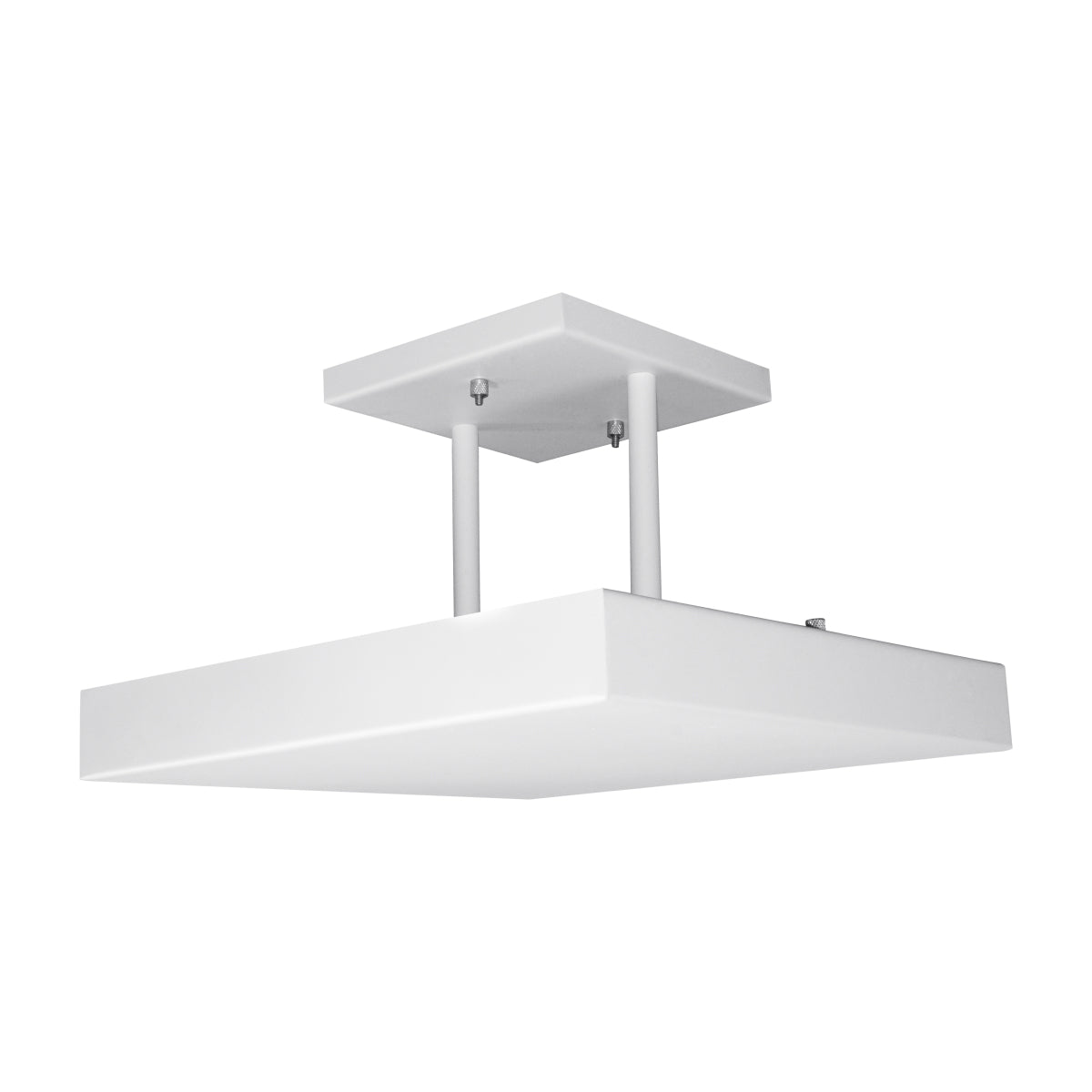Lustre Plafon Pendente Luminária Luz Indireta 30x30 Branco