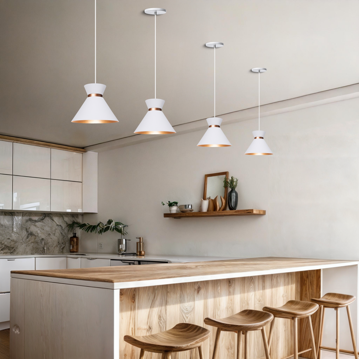 Pendente Lustre Luminária Berlin 15cm Branco