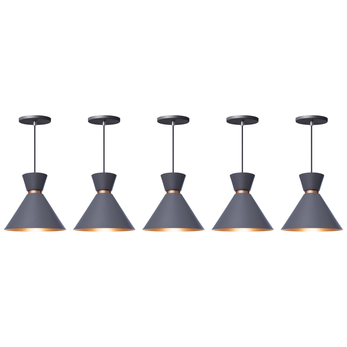 Pendente Lustre Luminária Berlin 23cm Cinza