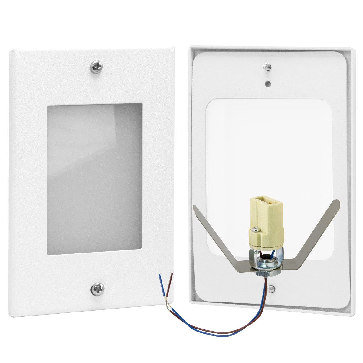 Balizador de Embutir Escada Parede Branco 4x2 Alumínio