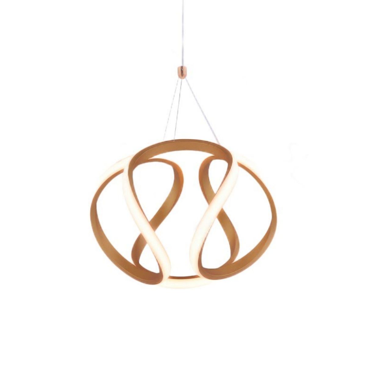 Luminária Pendente Led 39W 3000K Ø26cm Metal Dourado Sindora