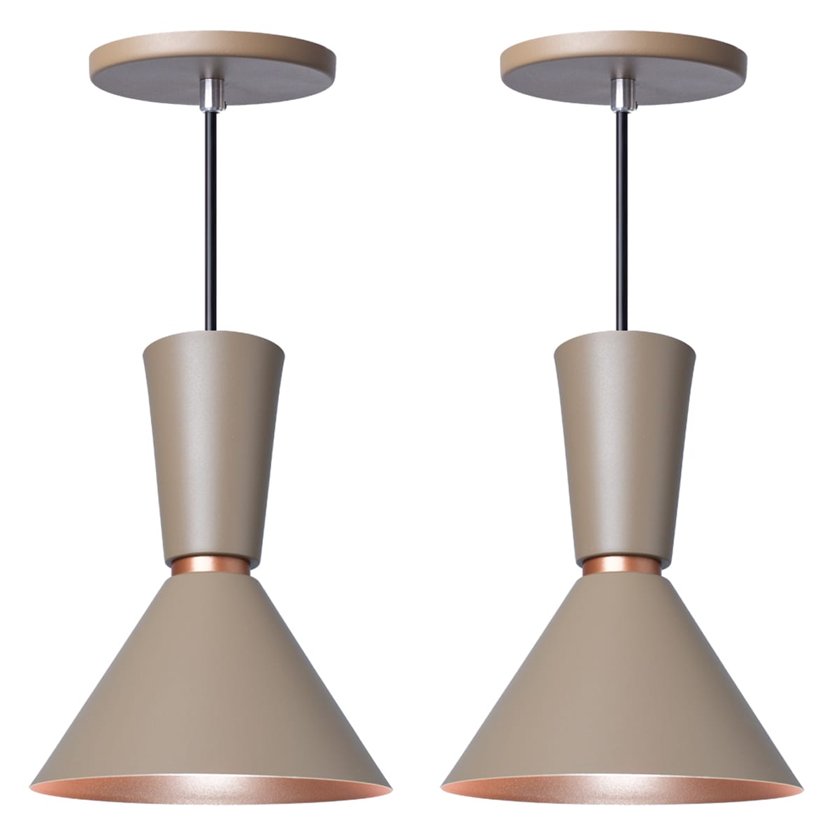 Pendente Lustre Luminária Cone Rio Fendi