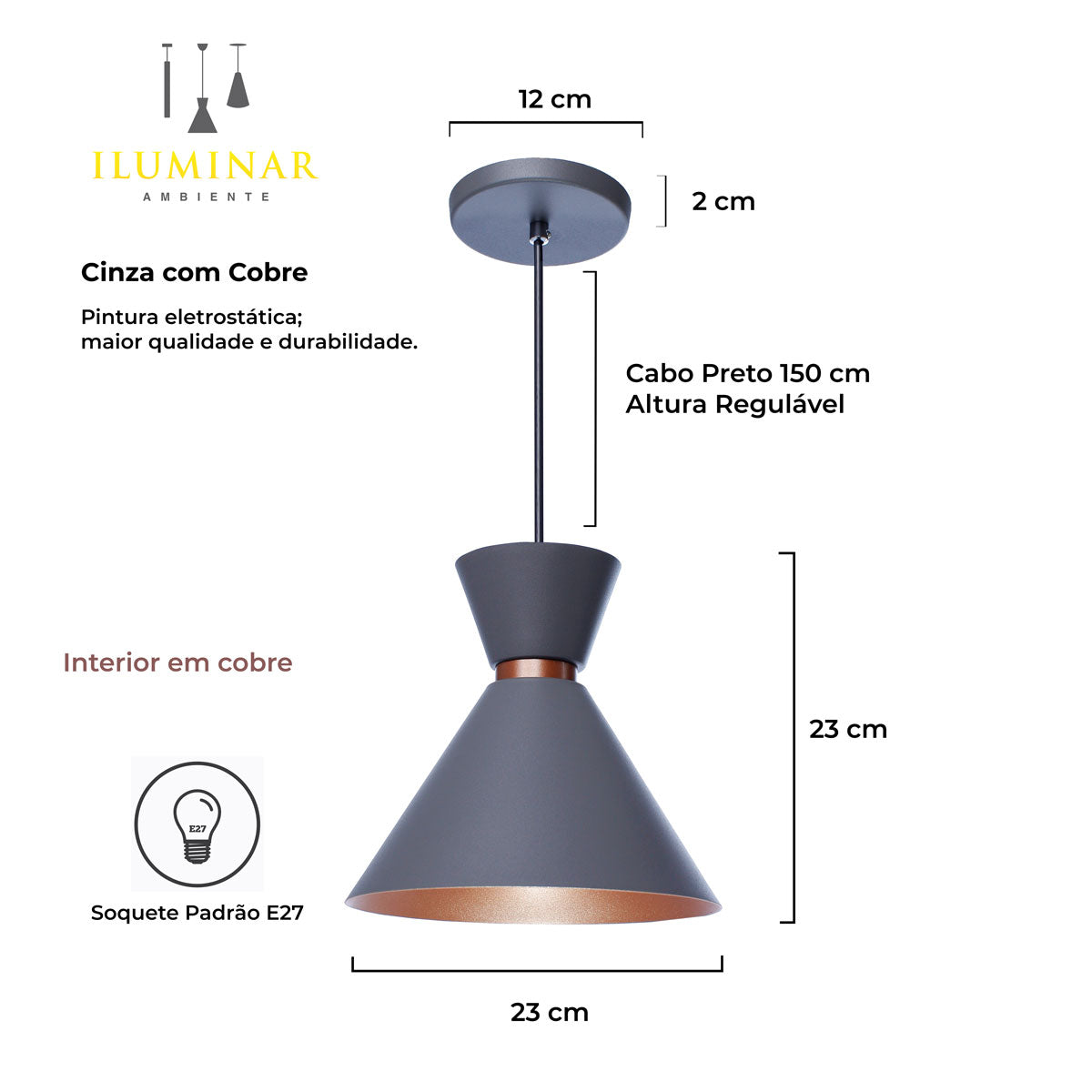 Kit 3 Pendente Lustre Luminária Pequim Berlin Rio