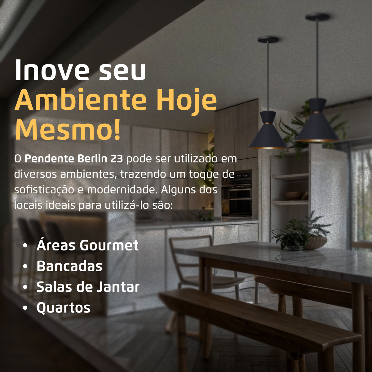 Pendente Lustre Luminária Berlin 23cm Cinza