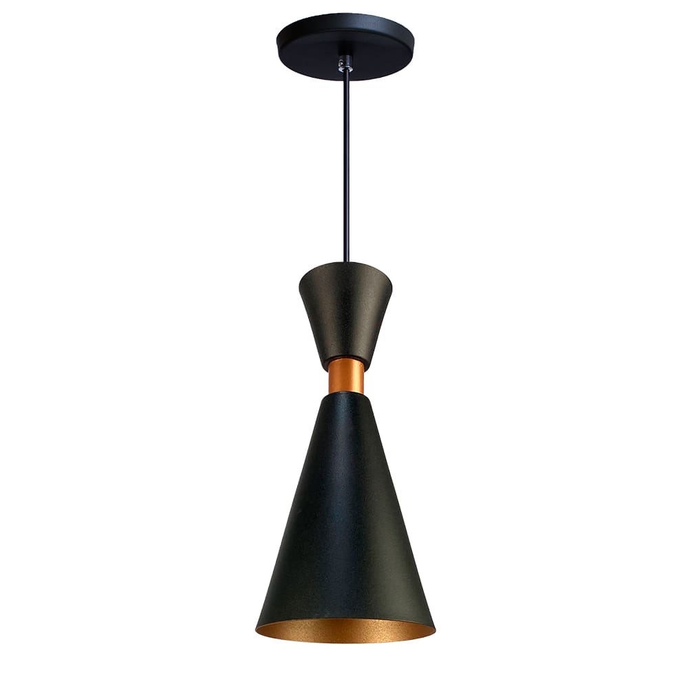 Pendente Lustre Luminária Mini Pequim 24cm Preto