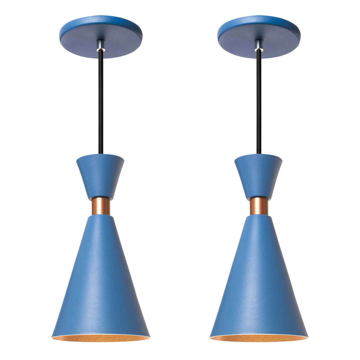 Pendente Lustre Luminária Mini Pequim 24cm Azul