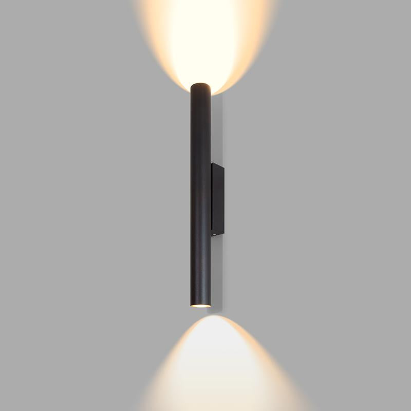 Arandela Tubo Cilindro Alumínio Preto 45cm