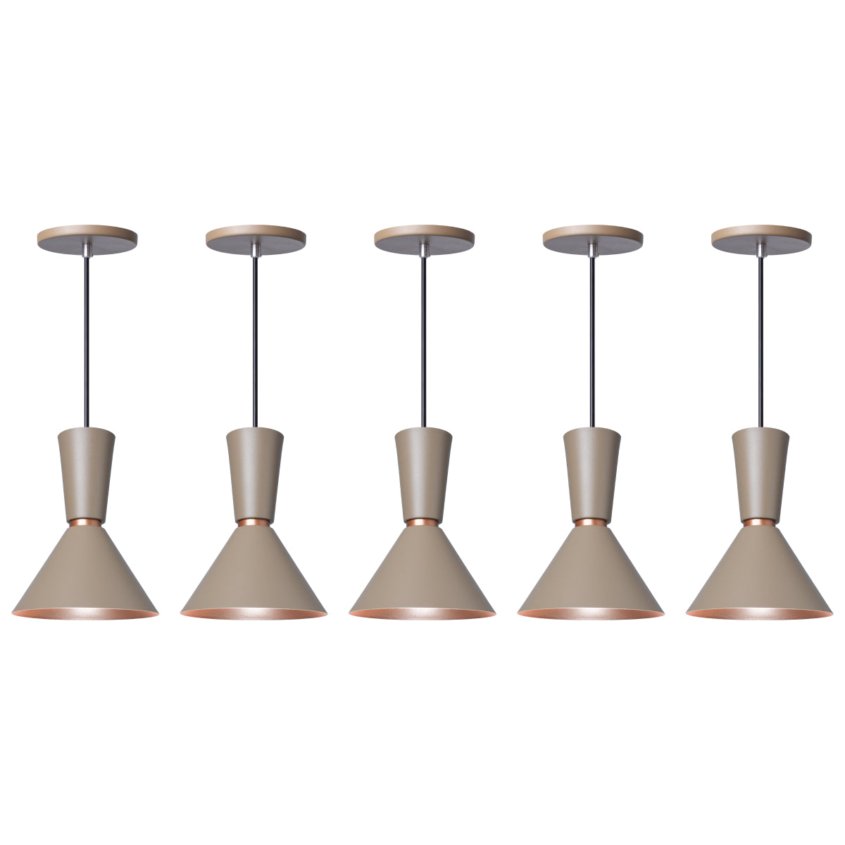 Pendente Lustre Luminária Cone Rio Fendi