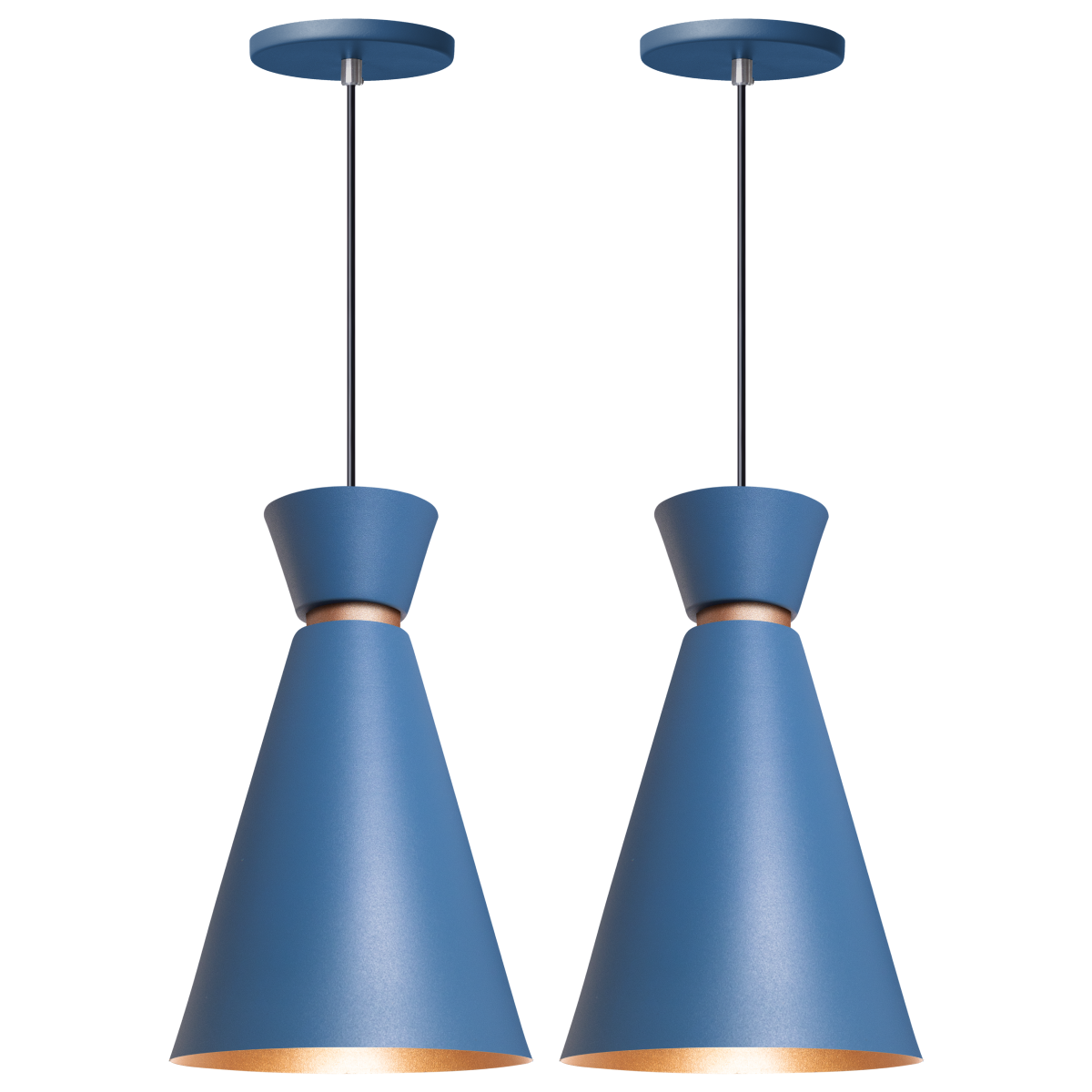 Pendente Lustre Luminária Pequim 30cm Azul