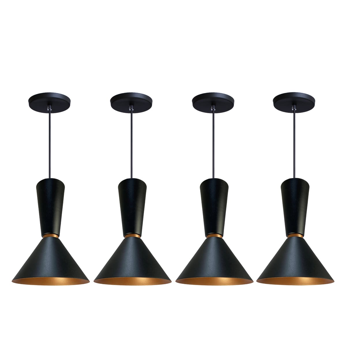 Pendente Lustre Luminária Cone Rio Preto