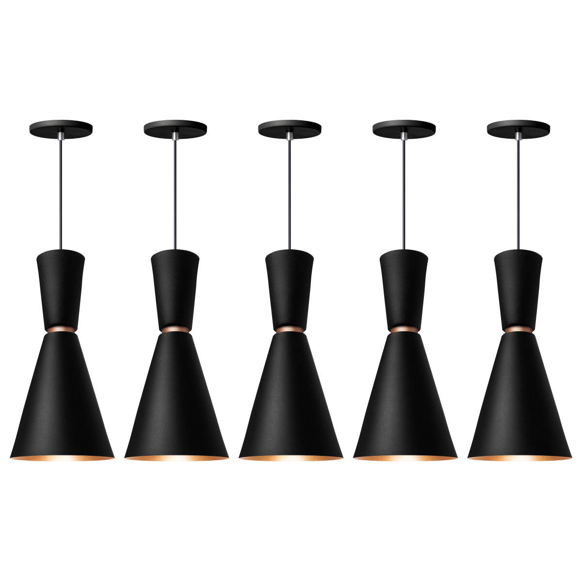 Pendente Lustre Luminária Moscou Preto