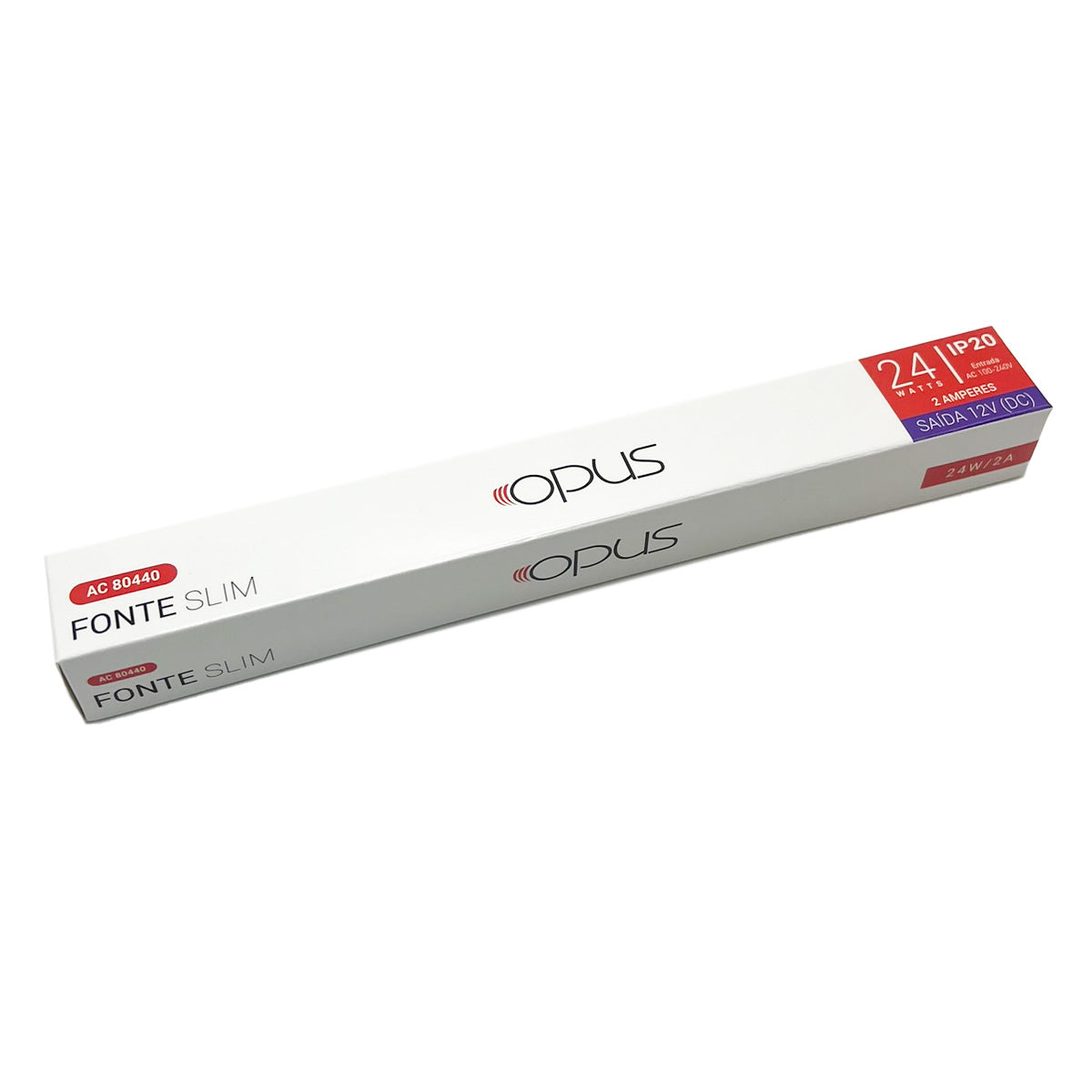 Mini Fonte Slim Para Fita Led 12v Opus 2a 24w