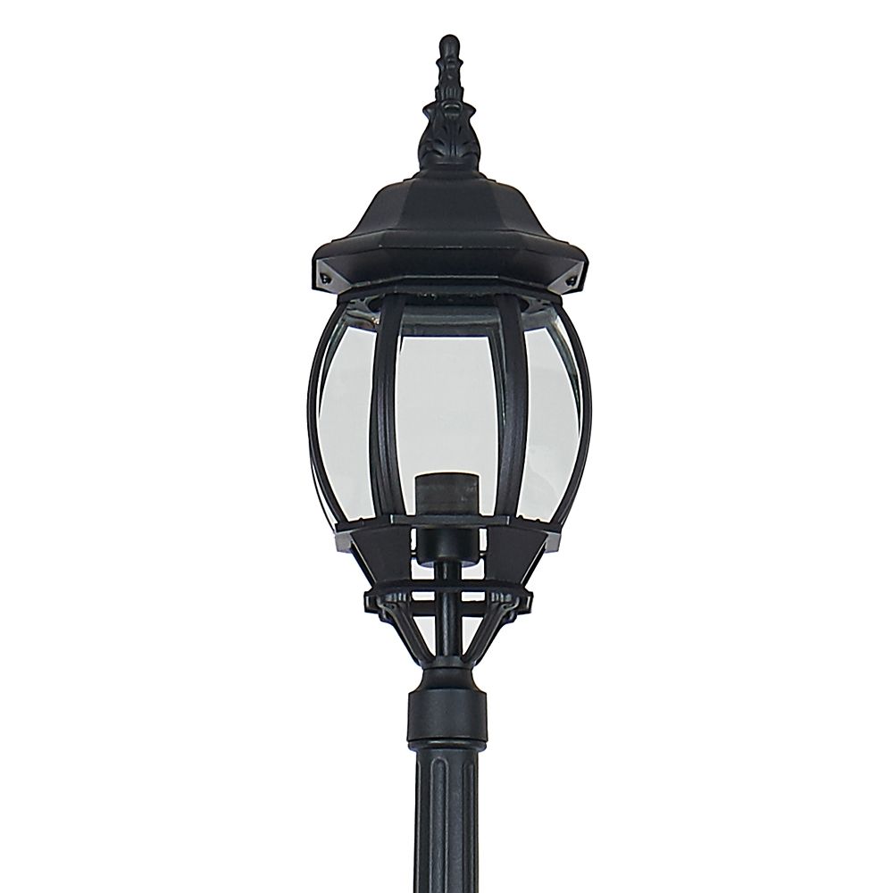 Poste Jardim Colonial em Alumínio 2,4m PC201/1 Lille Preto