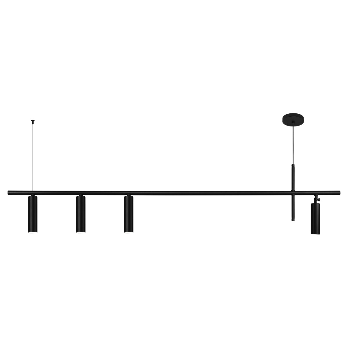 Luminária Pendente Turn By Retangular 4 Spots Preto