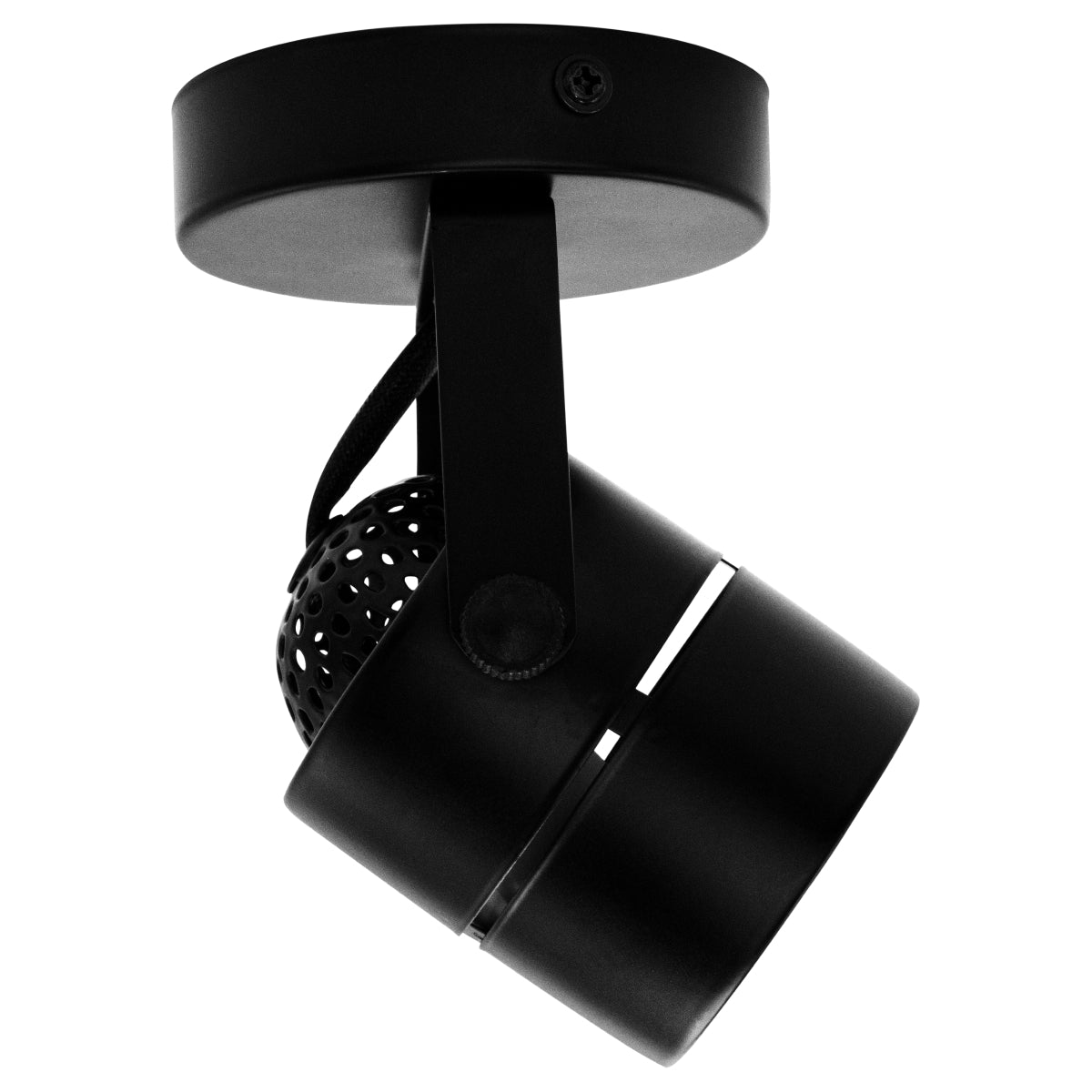 Spot Sobrepor MR16 GU10 Redondo Preto Direcionável