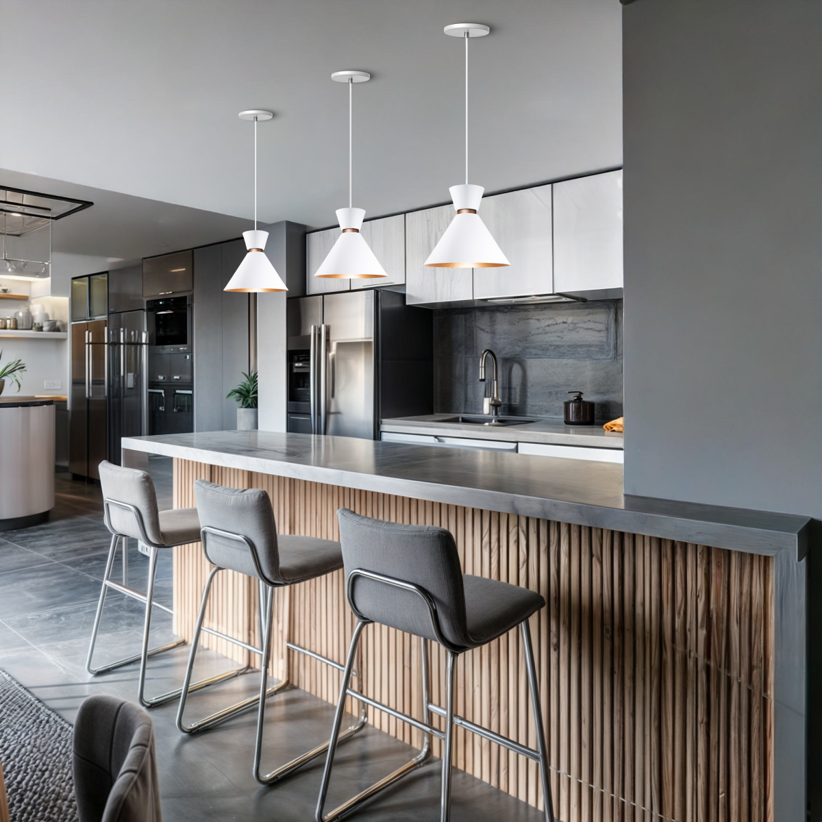 Pendente Lustre Luminária Berlin 23cm Branco