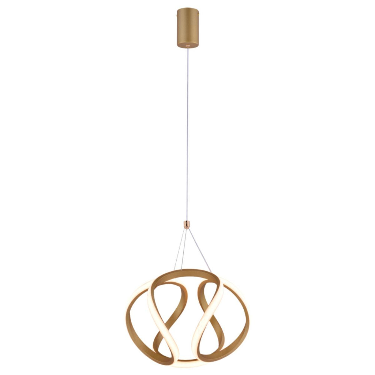 Luminária Pendente Led 39W 3000K Ø26cm Metal Dourado Sindora