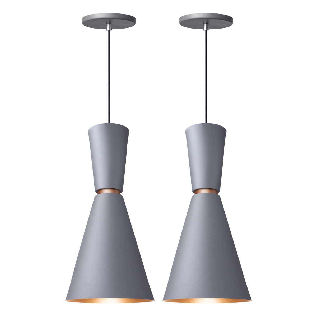 Pendente Lustre Luminária Moscou Cinza