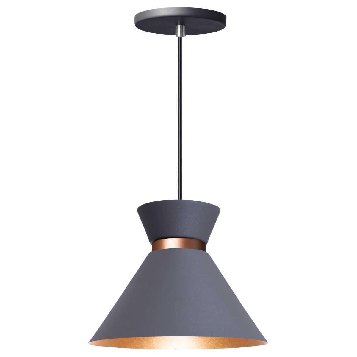 Pendente Lustre Luminária Berlin 15cm Cinza