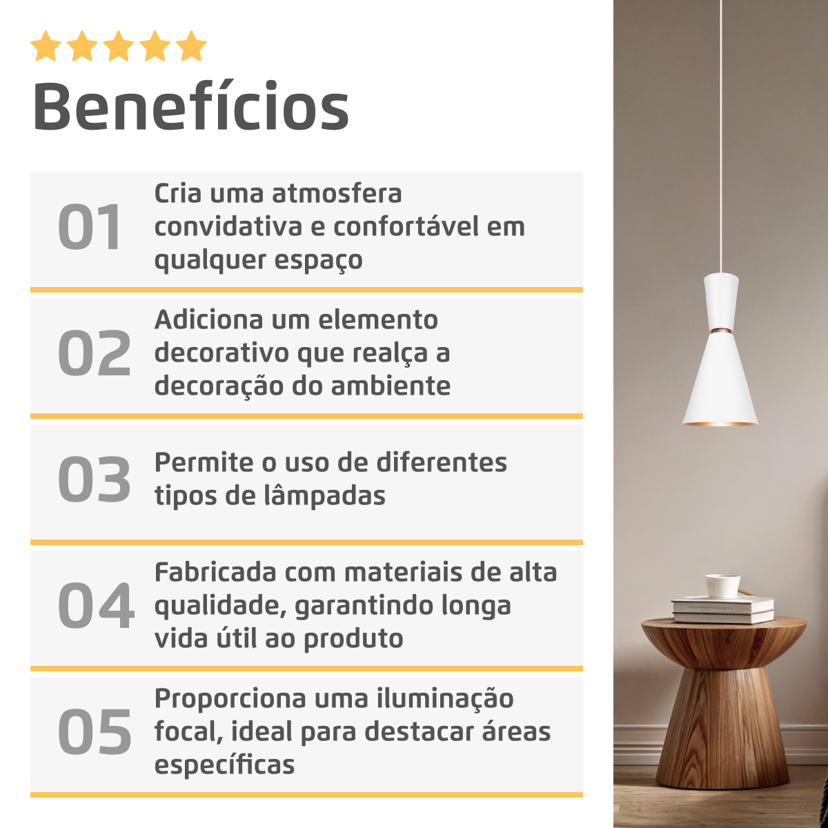 Pendente Lustre Luminária Moscou Branco