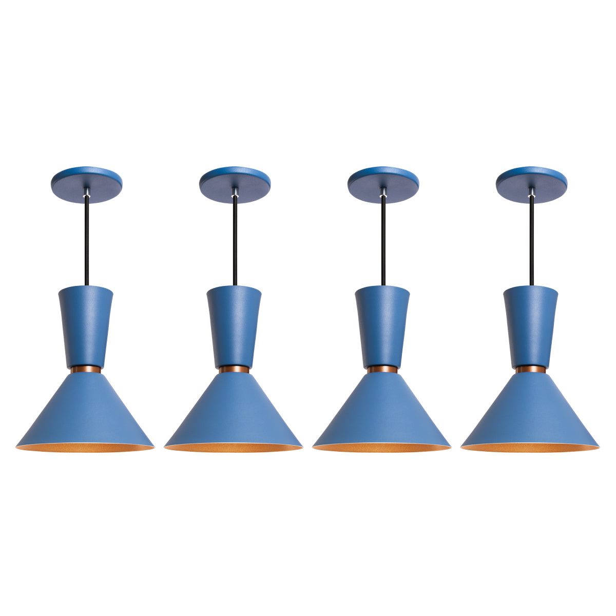 Pendente Lustre Luminária Cone Rio Azul