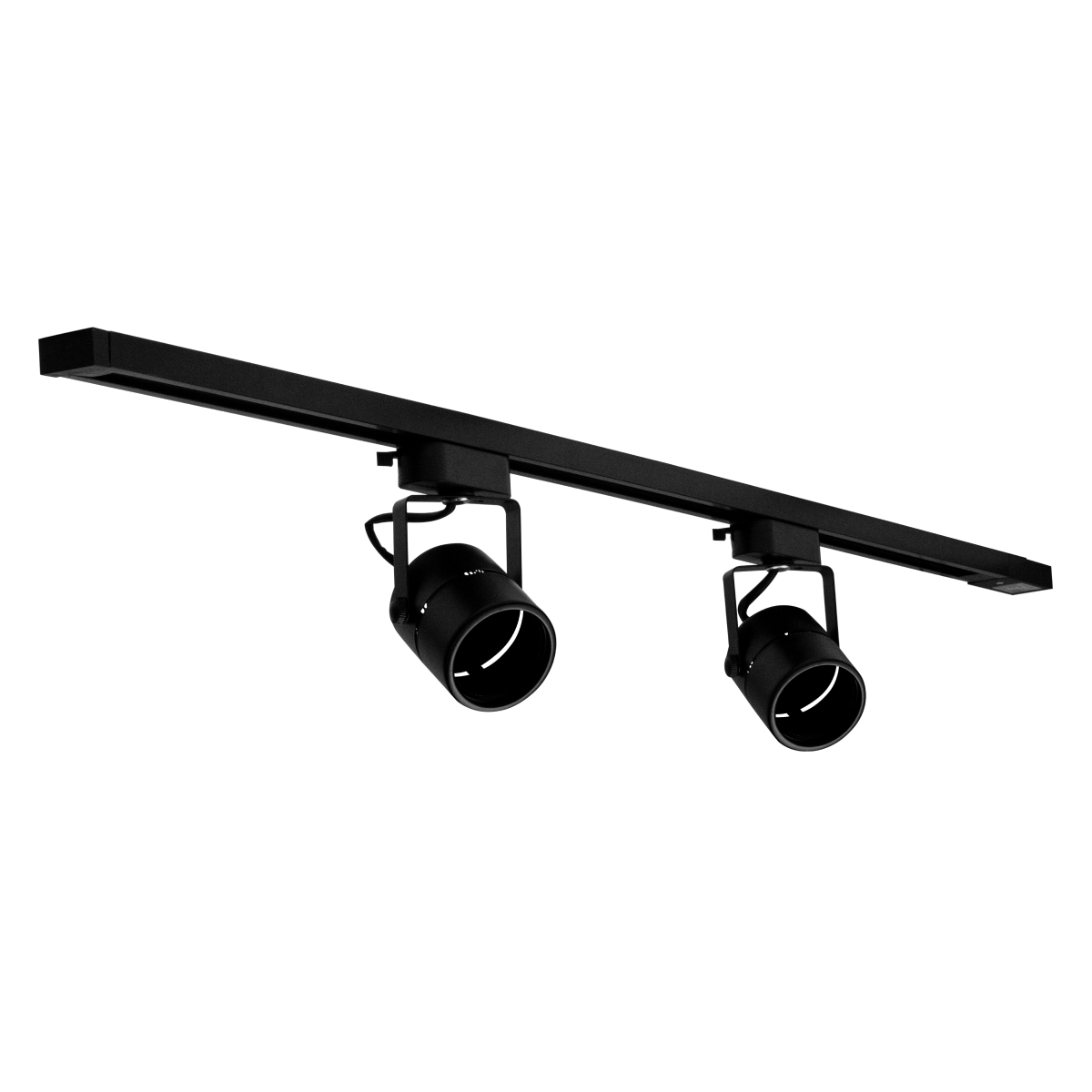 Trilho Eletrificado Preto 1m + 2 Spots GU10 Dicróica MR16