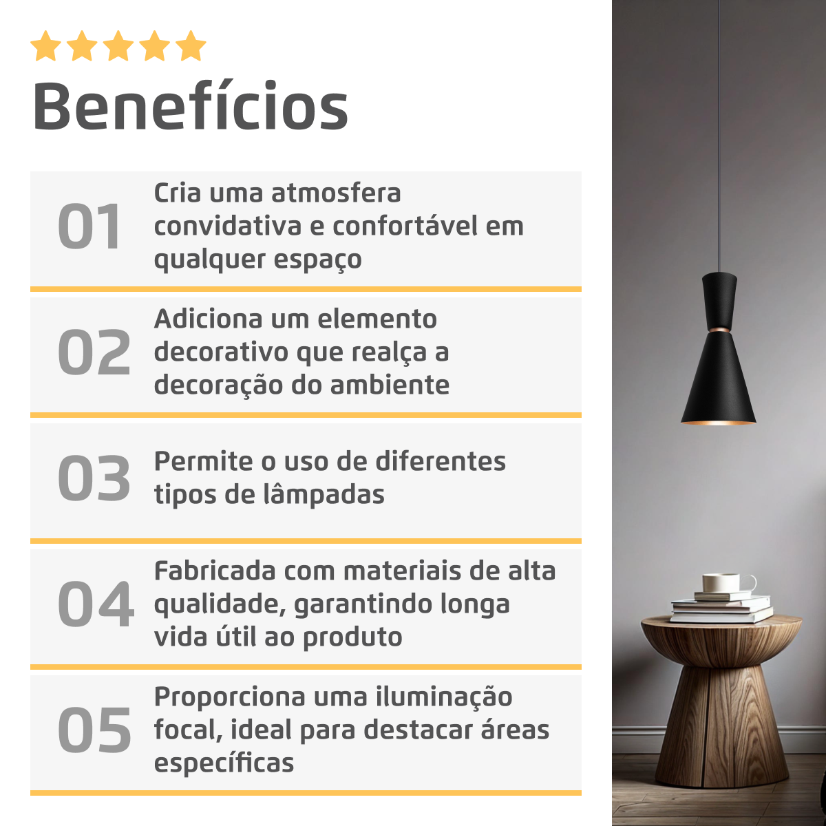 Pendente Lustre Luminária Moscou Preto