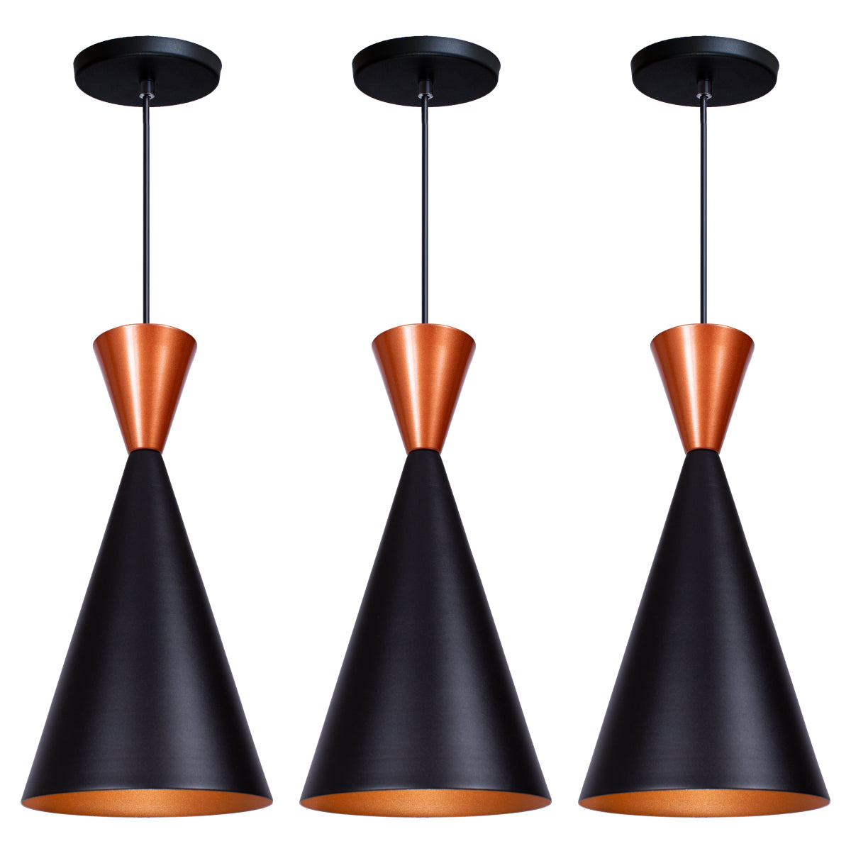 Pendente Lustre Luminária Canadá Preto