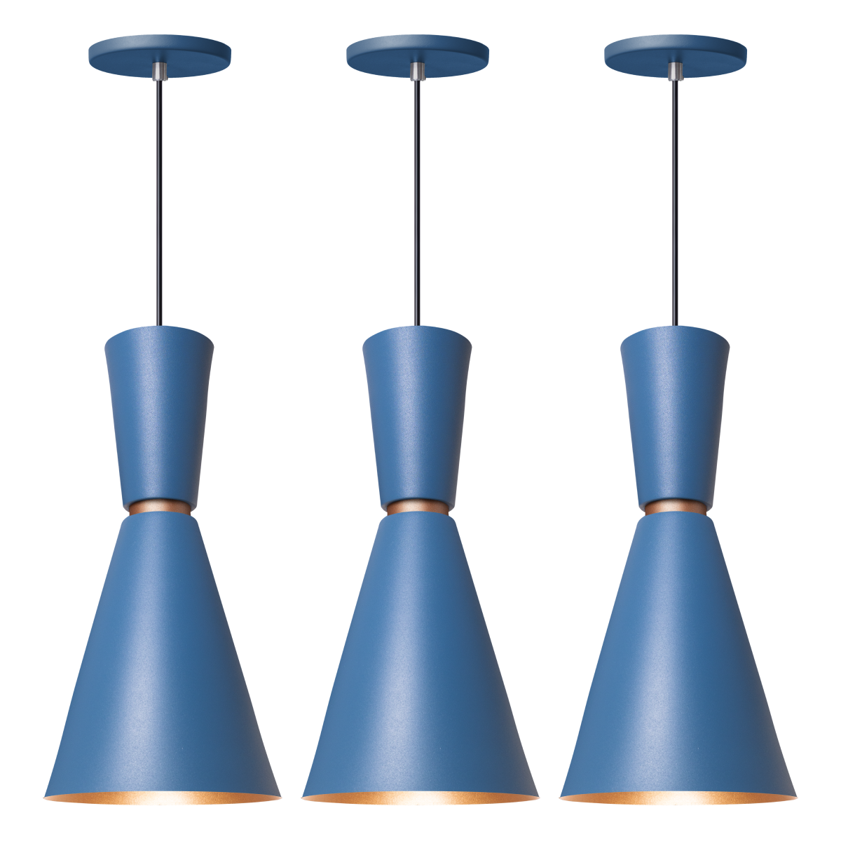 Pendente Lustre Luminária Moscou Azul