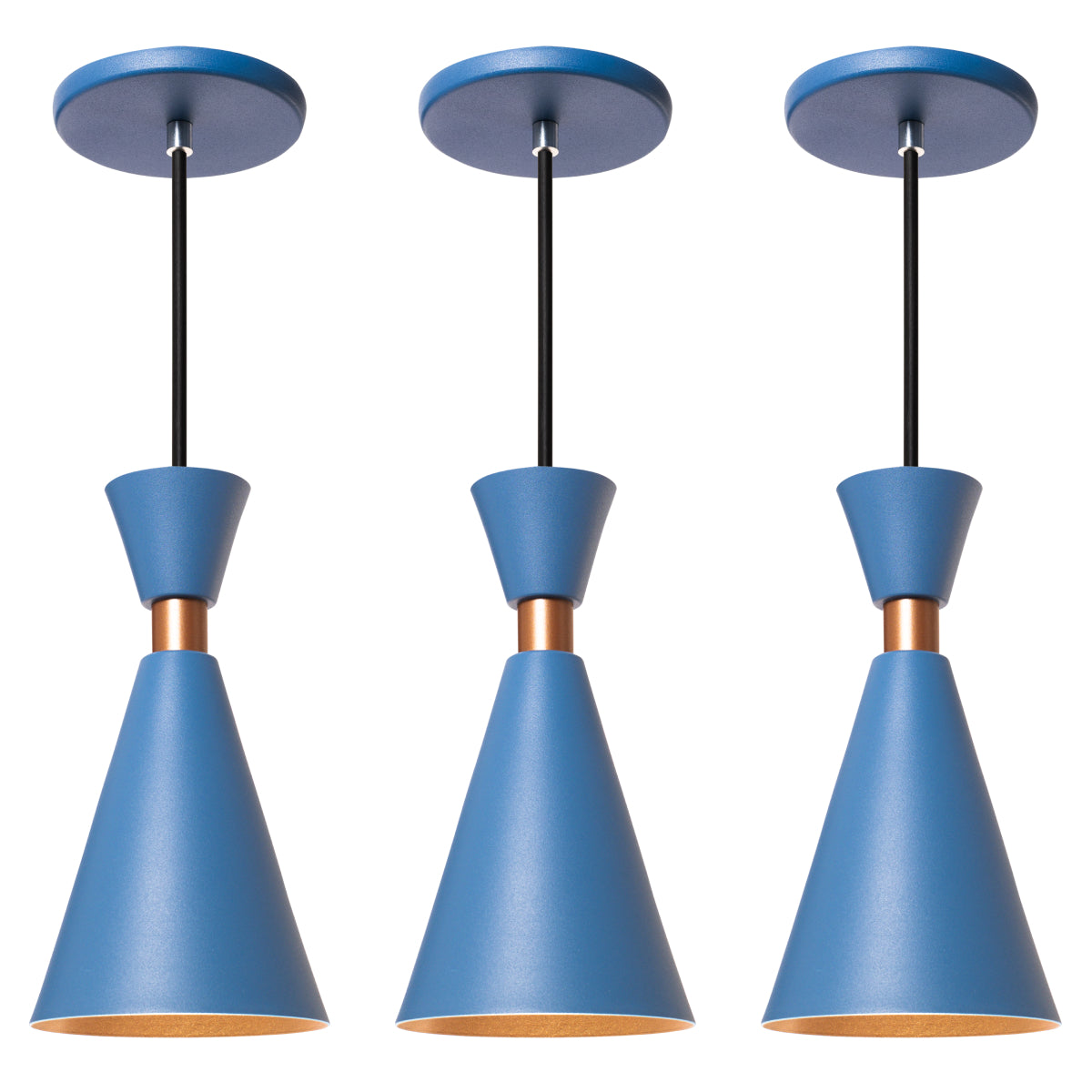 Pendente Lustre Luminária Mini Pequim 24cm Azul