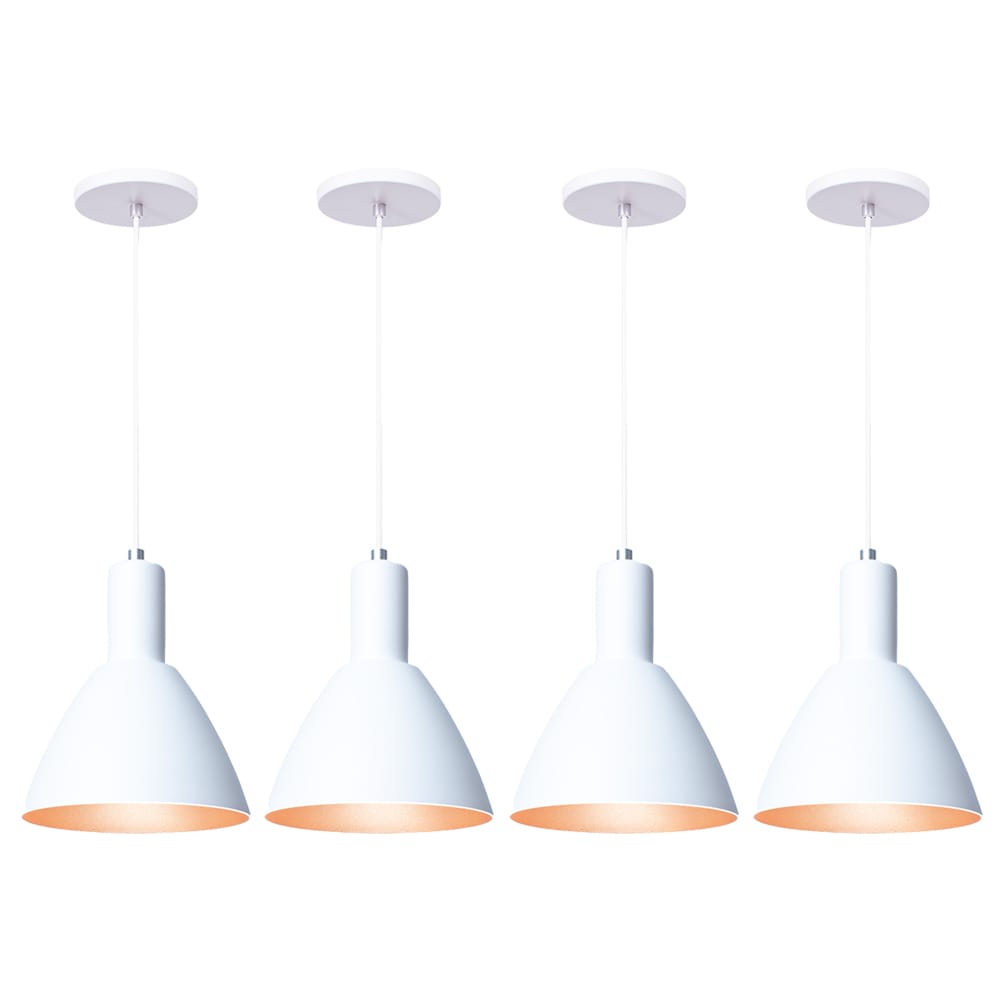 Pendente Lustre Luminária Atenas Branco