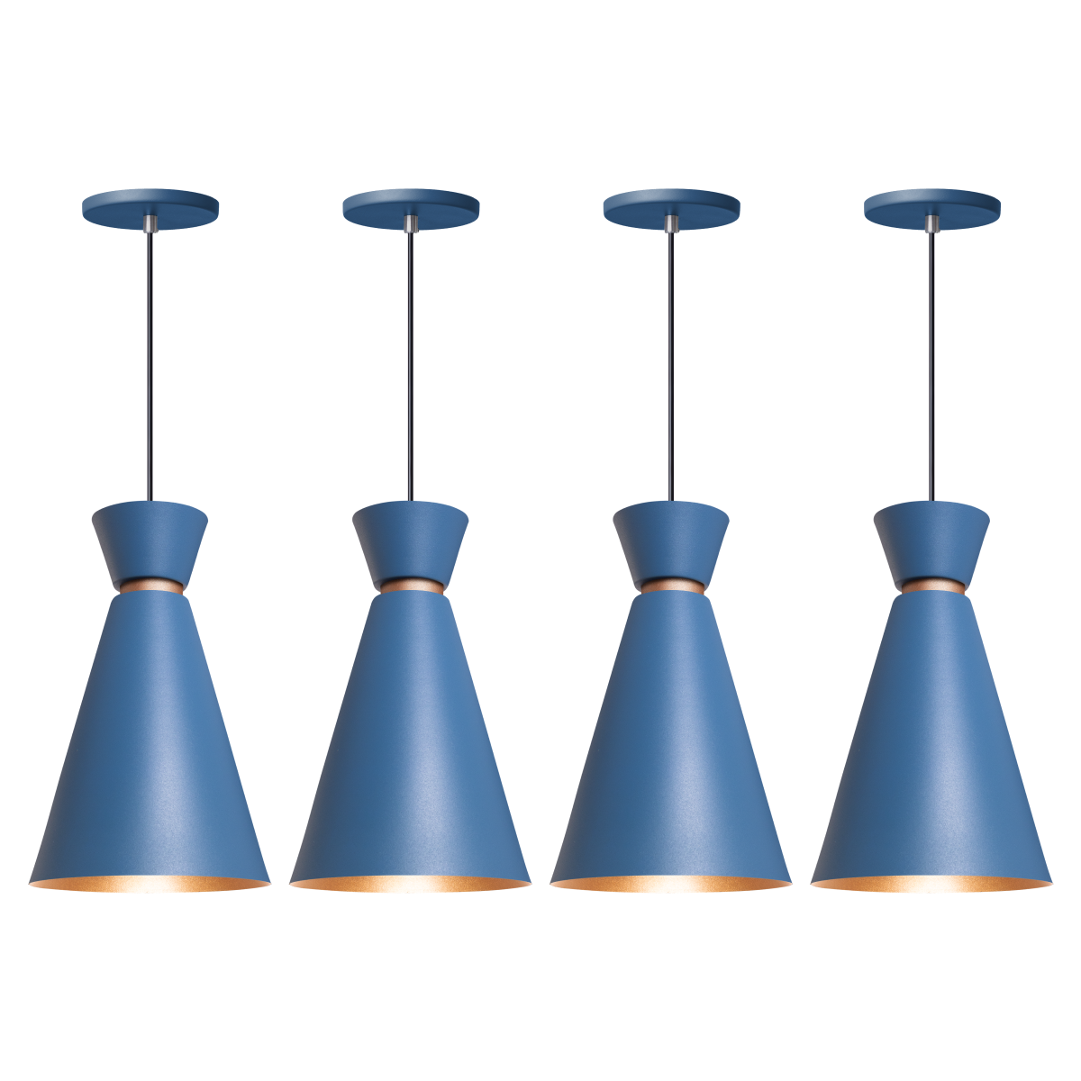 Pendente Lustre Luminária Pequim 30cm Azul