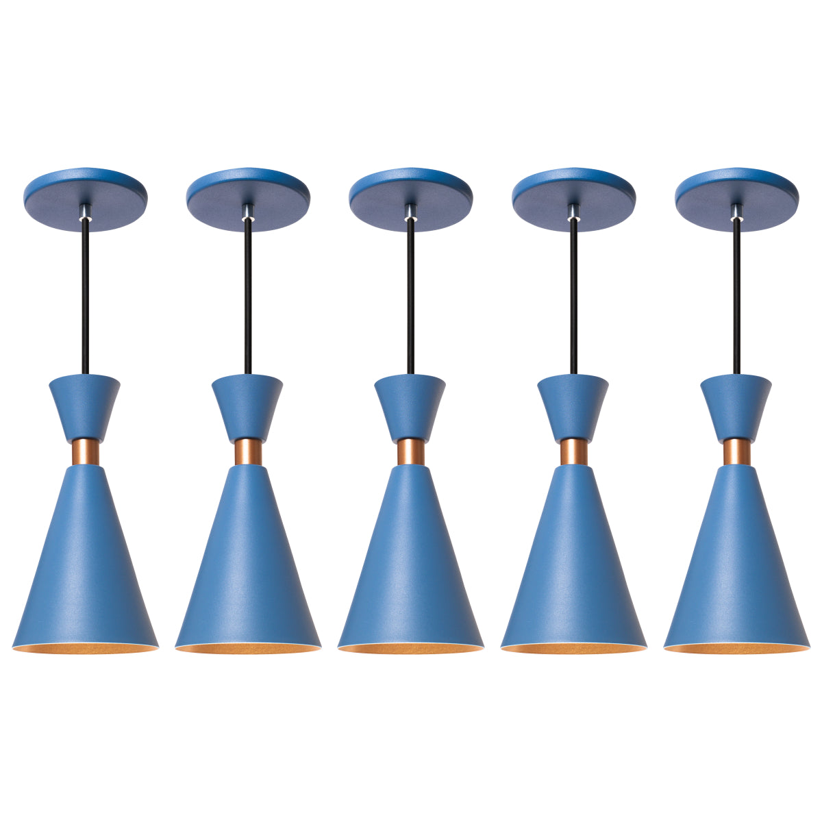 Pendente Lustre Luminária Mini Pequim 24cm Azul