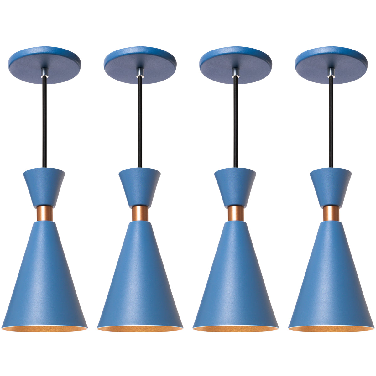 Pendente Lustre Luminária Mini Pequim 24cm Azul