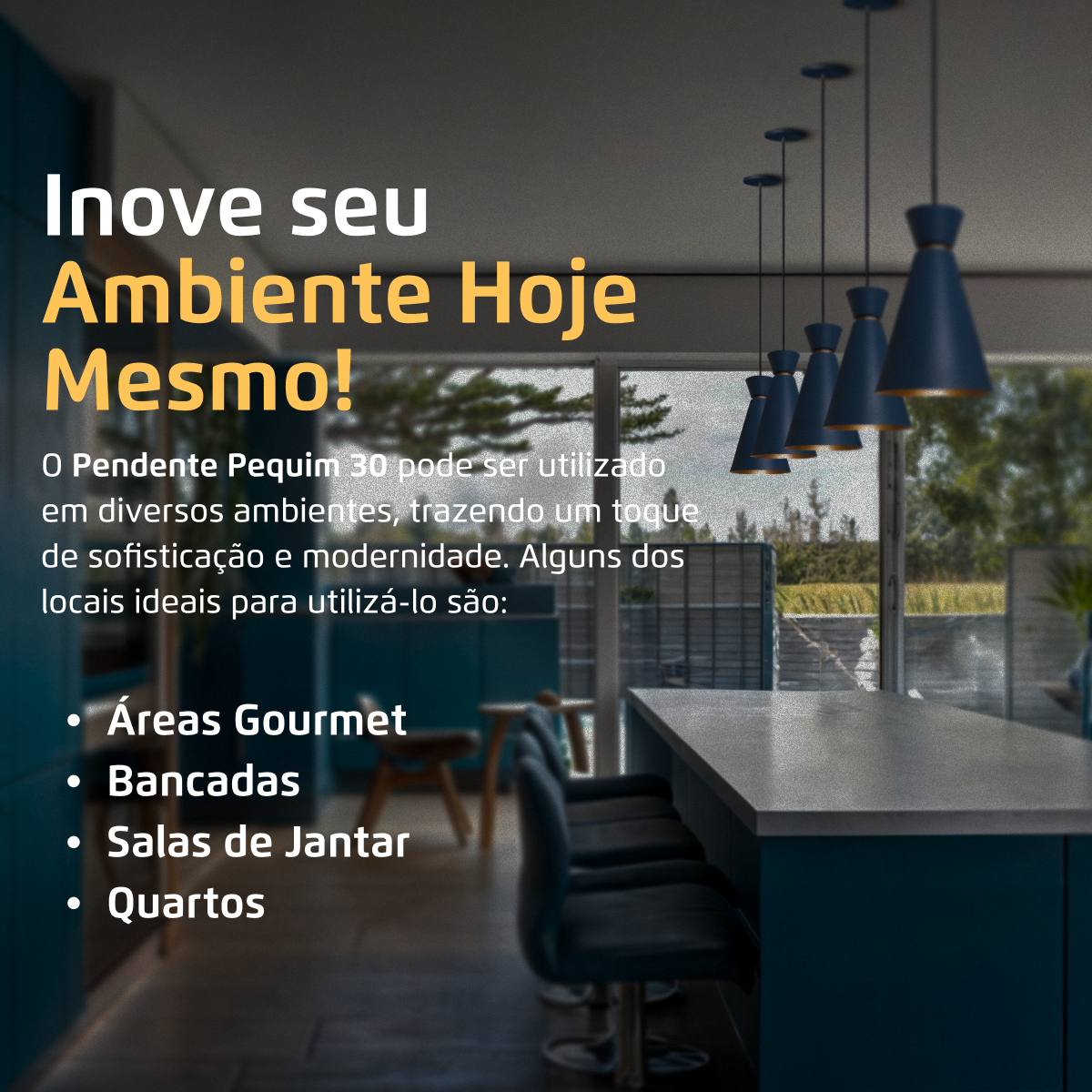 Pendente Lustre Luminária Pequim 30cm Azul