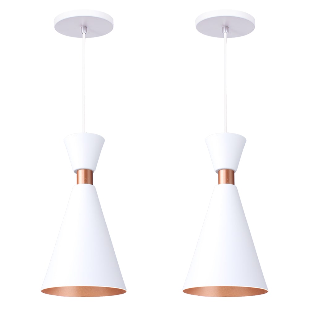 Pendente Lustre Luminária Mini Pequim 24cm Branco