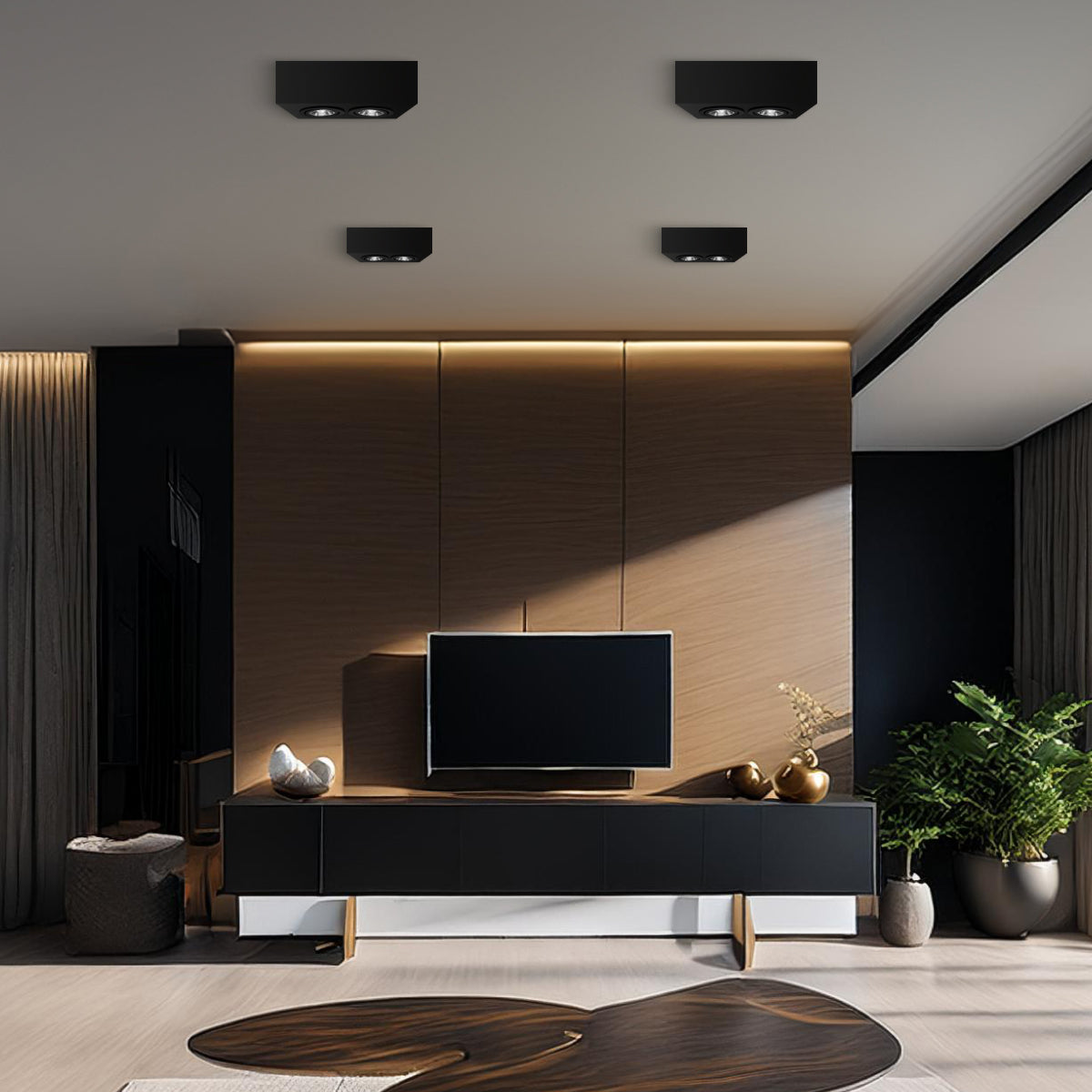 Spot Plafon Sobrepor Box Mr16 Duplo Direcionável