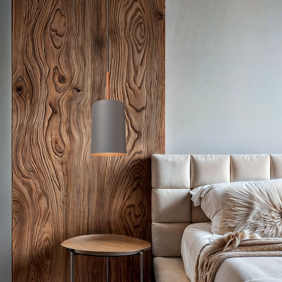 Pendente Lustre Luminária Veneza Cinza