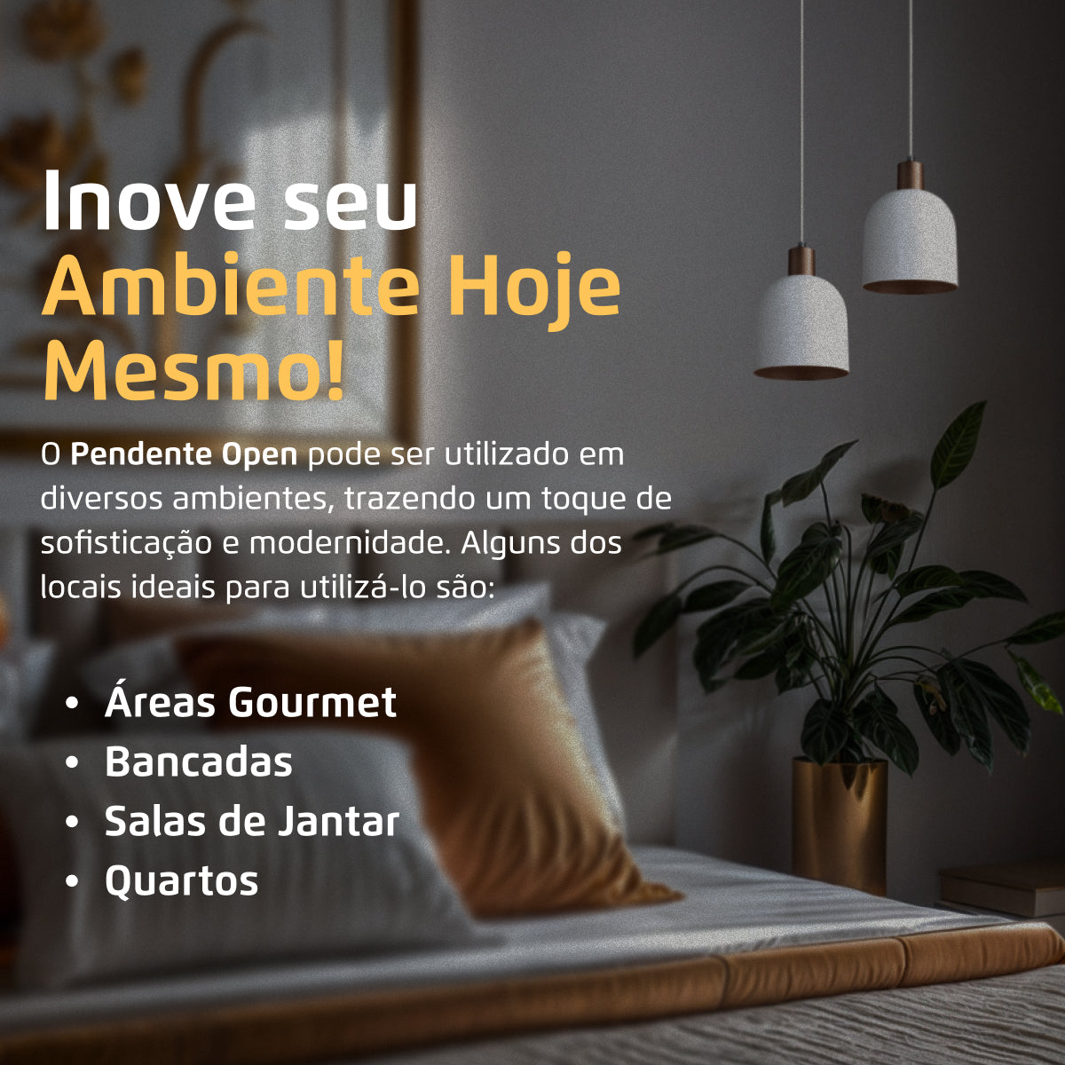 Pendente Lustre Luminária Open Branco - Duplo