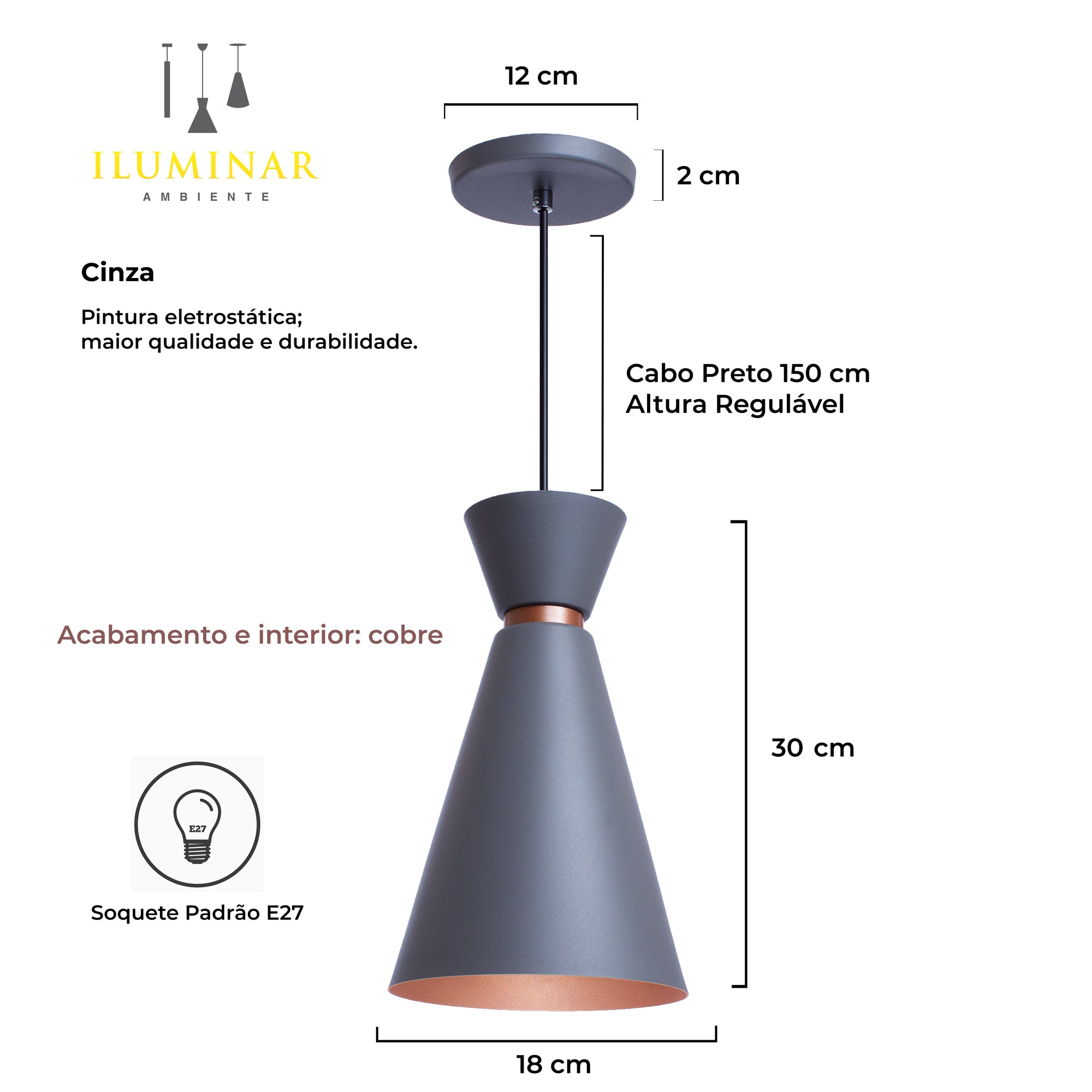 Kit 3 Pendente Lustre Luminária Pequim Berlin Rio