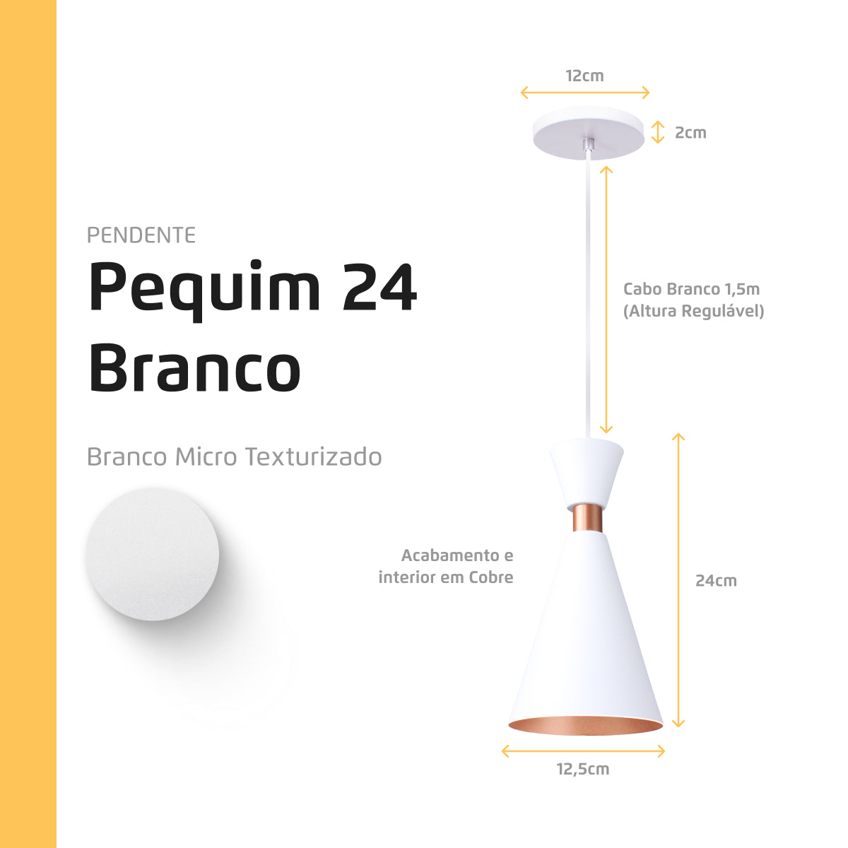 Pendente Lustre Luminária Mini Pequim 24cm Branco